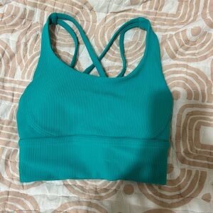 Teal Lululemon sports bra